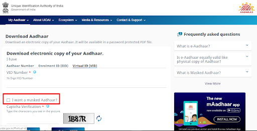 Aadhaar number