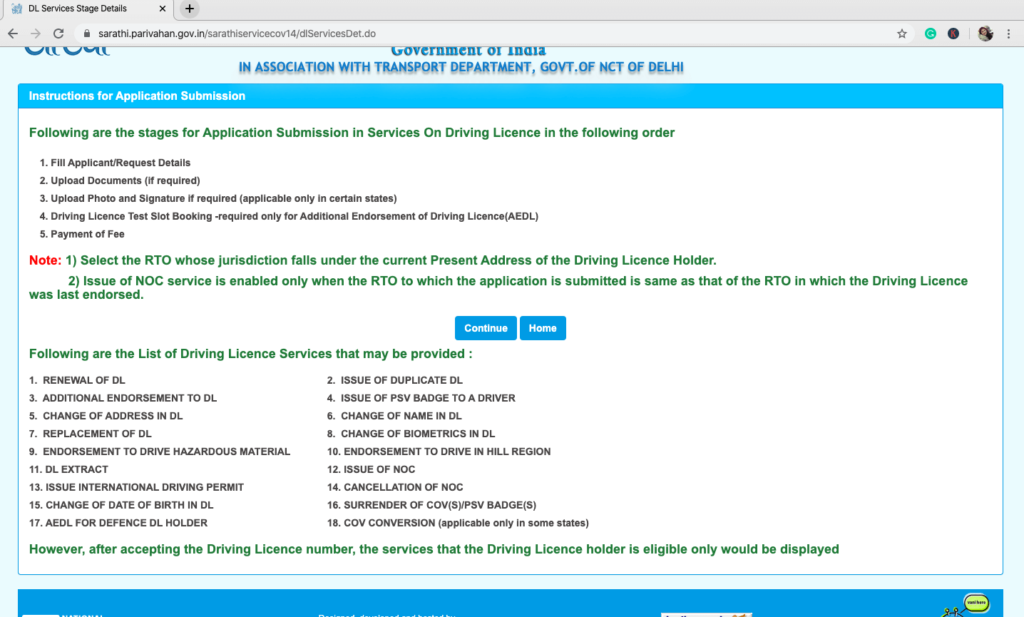 application form